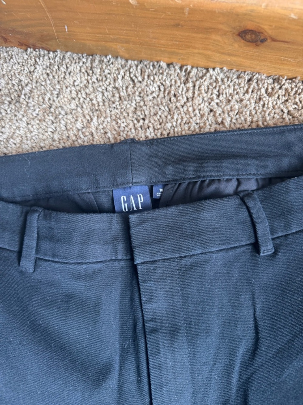 GAP Black Straight-Leg Dress Pants